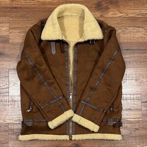 Women’s Brown Shearling Jacket sz: XL